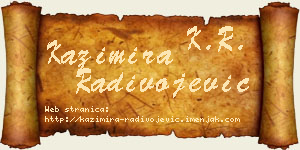 Kazimira Radivojević vizit kartica
